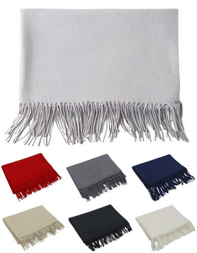 Scarf Shack Cashmere Feel Scarves for Women Men Soft Warm Large Winter Shawls Wrap Plain Stole Solid Colours