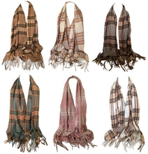 Load image into Gallery viewer, Scarf Shack Cashmere Feel Tartan Check Scarf for Women Men Soft Warm Large Lightweight Plaid Winter Shawl Wrap Unisex Stole Scarves