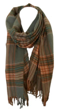 Load image into Gallery viewer, Scarf Shack Cashmere Feel Tartan Check Scarf for Women Men Soft Warm Large Lightweight Plaid Winter Shawl Wrap Unisex Stole Scarves