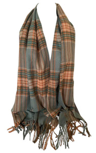 Scarf Shack Cashmere Feel Tartan Check Scarf for Women Men Soft Warm Large Lightweight Plaid Winter Shawl Wrap Unisex Stole Scarves