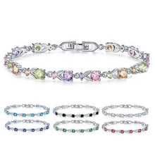 Load image into Gallery viewer, Women's Silver Plated Cubic Zirconia Tennis Bracelet Bracelet Jewelry Gift