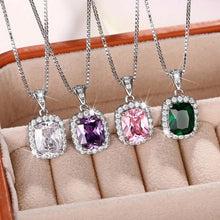 Load image into Gallery viewer, Women's Crystal Zircon Pendant Necklaces Valentine's Day Charm Jewelry Box Chain