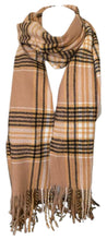 Load image into Gallery viewer, Scarf Shack Cashmere Feel Tartan Check Scarf for Women Men Soft Warm Large Lightweight Plaid Winter Shawl Wrap Unisex Stole Scarves