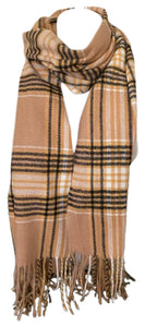 Scarf Shack Cashmere Feel Tartan Check Scarf for Women Men Soft Warm Large Lightweight Plaid Winter Shawl Wrap Unisex Stole Scarves