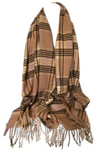 Load image into Gallery viewer, Scarf Shack Cashmere Feel Tartan Check Scarf for Women Men Soft Warm Large Lightweight Plaid Winter Shawl Wrap Unisex Stole Scarves