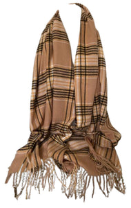 Scarf Shack Cashmere Feel Tartan Check Scarf for Women Men Soft Warm Large Lightweight Plaid Winter Shawl Wrap Unisex Stole Scarves