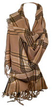 Load image into Gallery viewer, Scarf Shack Cashmere Feel Tartan Check Scarf for Women Men Soft Warm Large Lightweight Plaid Winter Shawl Wrap Unisex Stole Scarves