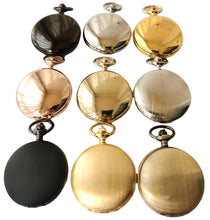 Load image into Gallery viewer, Vintage Style Quartz Pocket Watch Metal Case Classic Chain Polished Round Dial
