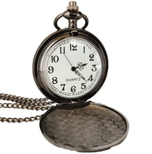 Load image into Gallery viewer, Vintage Style Quartz Pocket Watch Metal Case Classic Chain Polished Round Dial