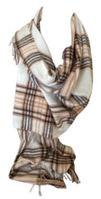 Load image into Gallery viewer, Scarf Shack Cashmere Feel Tartan Check Scarf for Women Men Soft Warm Large Lightweight Plaid Winter Shawl Wrap Unisex Stole Scarves