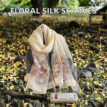 Load image into Gallery viewer, Luxury Scarf Wrapped in Floral Embroidery Long Soft Gauze Headscarf Shawl
