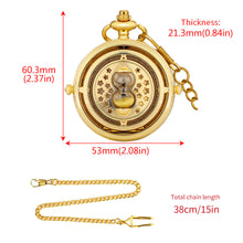 Load image into Gallery viewer, Hourglass Design Pocket Watch Hollow Retro Flip Quartz Pendant Watch With Sand Timer for Men and Women Gift