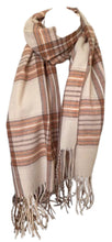 Load image into Gallery viewer, Scarf Shack Cashmere Feel Tartan Check Scarf for Women Men Soft Warm Large Lightweight Plaid Winter Shawl Wrap Unisex Stole Scarves