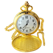 Load image into Gallery viewer, Vintage Style Quartz Pocket Watch Metal Case Classic Chain Polished Round Dial