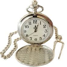 Load image into Gallery viewer, Vintage Style Quartz Pocket Watch Metal Case Classic Chain Polished Round Dial