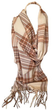 Load image into Gallery viewer, Scarf Shack Cashmere Feel Tartan Check Scarf for Women Men Soft Warm Large Lightweight Plaid Winter Shawl Wrap Unisex Stole Scarves
