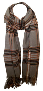 Scarf Shack Cashmere Feel Tartan Check Scarf for Women Men Soft Warm Large Lightweight Plaid Winter Shawl Wrap Unisex Stole Scarves