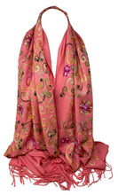 Load image into Gallery viewer, Scarf Shack Women&#39;s Large Embroidered Scarf, Pashmina Feel Warp Shawl Stole Head Scarves
