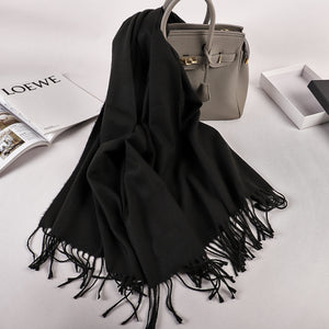 Scarf Shack Cashmere Feel Scarves for Women Men Soft Warm Large Winter Shawls Wrap Plain Stole Solid Colours