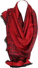 Load image into Gallery viewer, Scarf Shack Women&#39;s Two Sided Floral Print Pashmina Style Self Embossed Cashmere Feel Scarf Wrap Stole Shawl Head Scarves