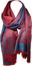 Load image into Gallery viewer, Scarf Shack Women&#39;s Two Sided Floral Print Pashmina Style Self Embossed Cashmere Feel Scarf Wrap Stole Shawl Head Scarves