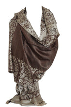 Load image into Gallery viewer, Scarf Shack Women&#39;s Two Sided Floral Print Pashmina Style Self Embossed Cashmere Feel Scarf Wrap Stole Shawl Head Scarves