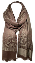 Load image into Gallery viewer, Scarf Shack Women&#39;s Two Sided Floral Print Pashmina Style Self Embossed Cashmere Feel Scarf Wrap Stole Shawl Head Scarves