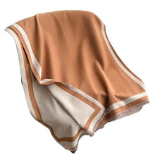 Load image into Gallery viewer, Scarf Shack Double-Sided Winter Shawl – Soft Thick Warm Oversized Blanket Scarf Wrap with Elegant Contrast Border – Autumn &amp; Winter Fashion Cloak