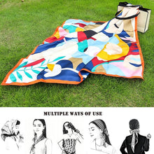 Load image into Gallery viewer, Scarf Shack Women’s Silk Feel Square Hair Neck Scarf Sleeping Headscarf, Multicolour Egg Flowers Print Fashion Bandana