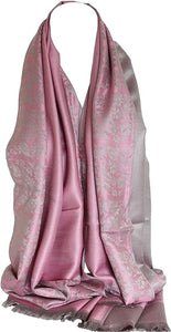 Scarf Shack Women's Two Sided Floral Print Pashmina Style Self Embossed Cashmere Feel Scarf Wrap Stole Shawl Head Scarves