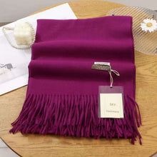 Load image into Gallery viewer, Cashmere Feel Plain Scarves for Women Men Soft Warm Large Winter Shawls Wrap
