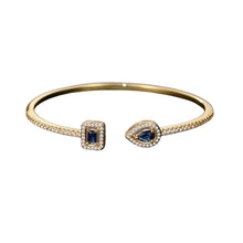 Load image into Gallery viewer, Women&#39;s Silver Gold Cubic Zirconia Hand Cuff Bracelet Bangle for Girls Ladies, Fashion Jewellery