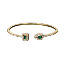 Load image into Gallery viewer, Women&#39;s Silver Gold Cubic Zirconia Hand Cuff Bracelet Bangle for Girls Ladies, Fashion Jewellery