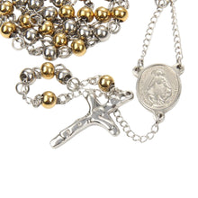 Load image into Gallery viewer, Beaded Rosary Necklace with Cross Pendant – Religious Catholic Prayer Beads Chain for Men and Women