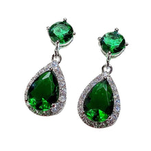 Load image into Gallery viewer, Women’s Cubic Zirconia Crystal Drop Dangle Earrings Wedding Party Jewelry, Fashion Jewellery Gift for Her