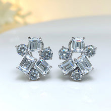 Load image into Gallery viewer, Women’s Irregular Geometric Design Stud Earrings Cubic Zirconia Crystal Wedding Party, Girl's Fashion Jewelry