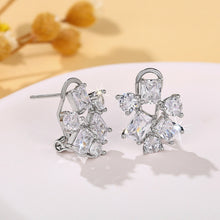 Load image into Gallery viewer, Women’s Irregular Geometric Design Stud Earrings Cubic Zirconia Crystal Wedding Party, Girl's Fashion Jewelry