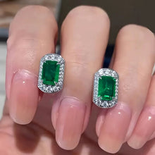 Load image into Gallery viewer, Women’s Rectangle Design Stud Earrings Cubic Zirconia Crystal Wedding Party, Girl's Fashion Jewelry