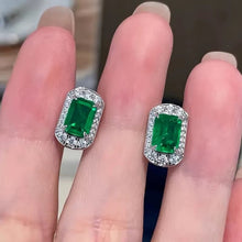 Load image into Gallery viewer, Women’s Rectangle Design Stud Earrings Cubic Zirconia Crystal Wedding Party, Girl's Fashion Jewelry