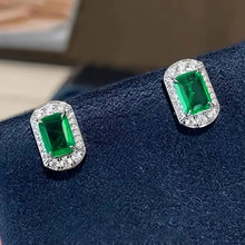 Load image into Gallery viewer, Women’s Rectangle Design Stud Earrings Cubic Zirconia Crystal Wedding Party, Girl's Fashion Jewelry