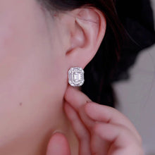 Load image into Gallery viewer, Women’s Geometry Shaped Stud Earrings Cubic Zirconia Crystal Wedding Party, Girl's Fashion Jewelry