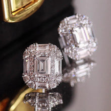 Load image into Gallery viewer, Women’s Geometry Shaped Stud Earrings Cubic Zirconia Crystal Wedding Party, Girl's Fashion Jewelry