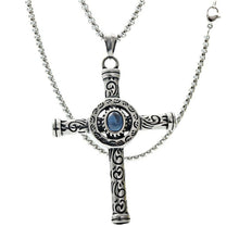 Load image into Gallery viewer, Men's Stainless Steel Necklace – Cross Pendant, Fashion Chain Hip-Hop Jewelry