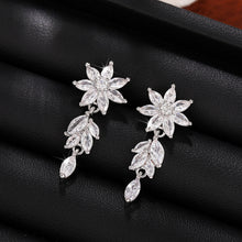 Load image into Gallery viewer, Women’s Marquise Cut Shaped Sparkling Zircon Stud Earring for Wedding Party, Girl's Fashion Jewelry