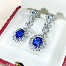 Load image into Gallery viewer, Women’s Full Cubic Zirconia Dangle Earrings Cubic Zirconia Bling Crystal Wedding Party Jewelry, Fashion Jewellery, Pendant Earrings