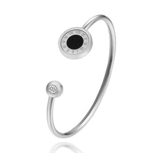 Load image into Gallery viewer, Women's Classic Shell Roman Letters Ringent Stainless Steel Hand Cuff Bracelet Bangles