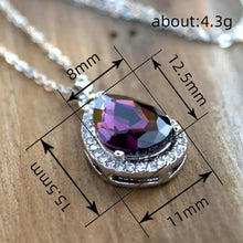 Load image into Gallery viewer, Women's Crystal Pear Shaped Zircon Pendant Necklaces Valentine's Day Charm Fashion Jewelry