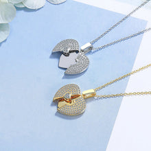 Load image into Gallery viewer, New Style Heart Shaped Opening Design Cubic Zirconia Pendant Unique Design Fashion Jewelry Cute Heart Necklace Women