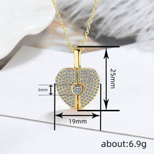 Load image into Gallery viewer, New Style Heart Shaped Opening Design Cubic Zirconia Pendant Unique Design Fashion Jewelry Cute Heart Necklace Women