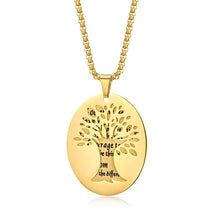 Load image into Gallery viewer, Stainless Steel Tree of Life Pendant Necklace Inspirational Necklace for Men